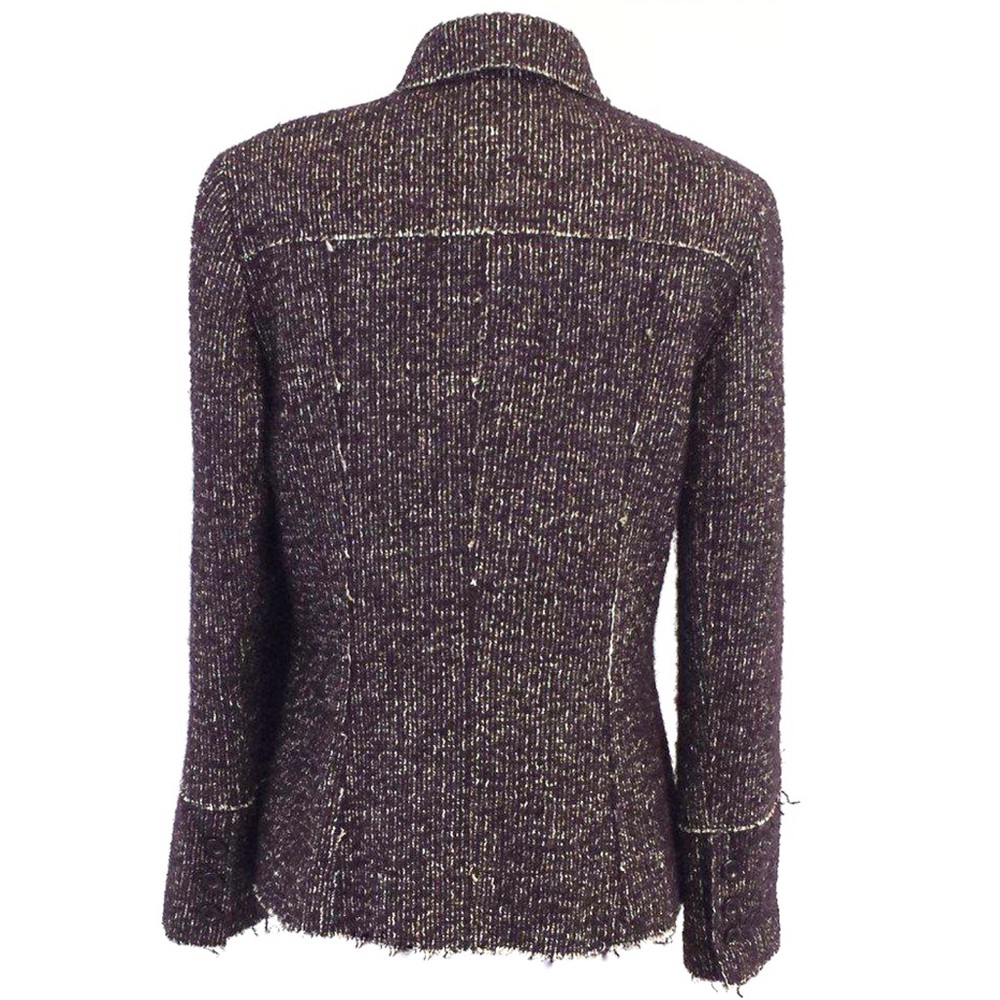 Lafayette 148 Alpaca Wool Bouche Purple Multi Blazer Jacket Petite Size 2 - Picture 2 of 9